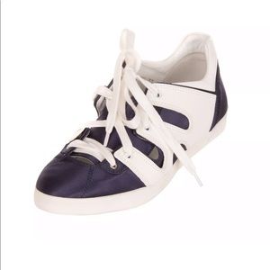 EMPORIO ARMANI Leather & Satin Sneakers EU39 US9